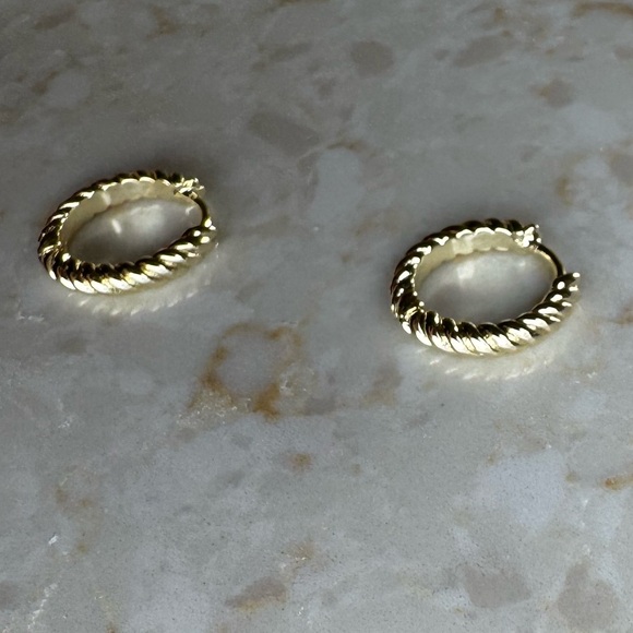 NWOT Goop Cable Huggie Earrings - Picture 3 of 6